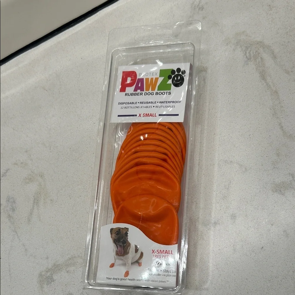Protex Pawz Rubber Dog‎ Boots X-Small - Orange